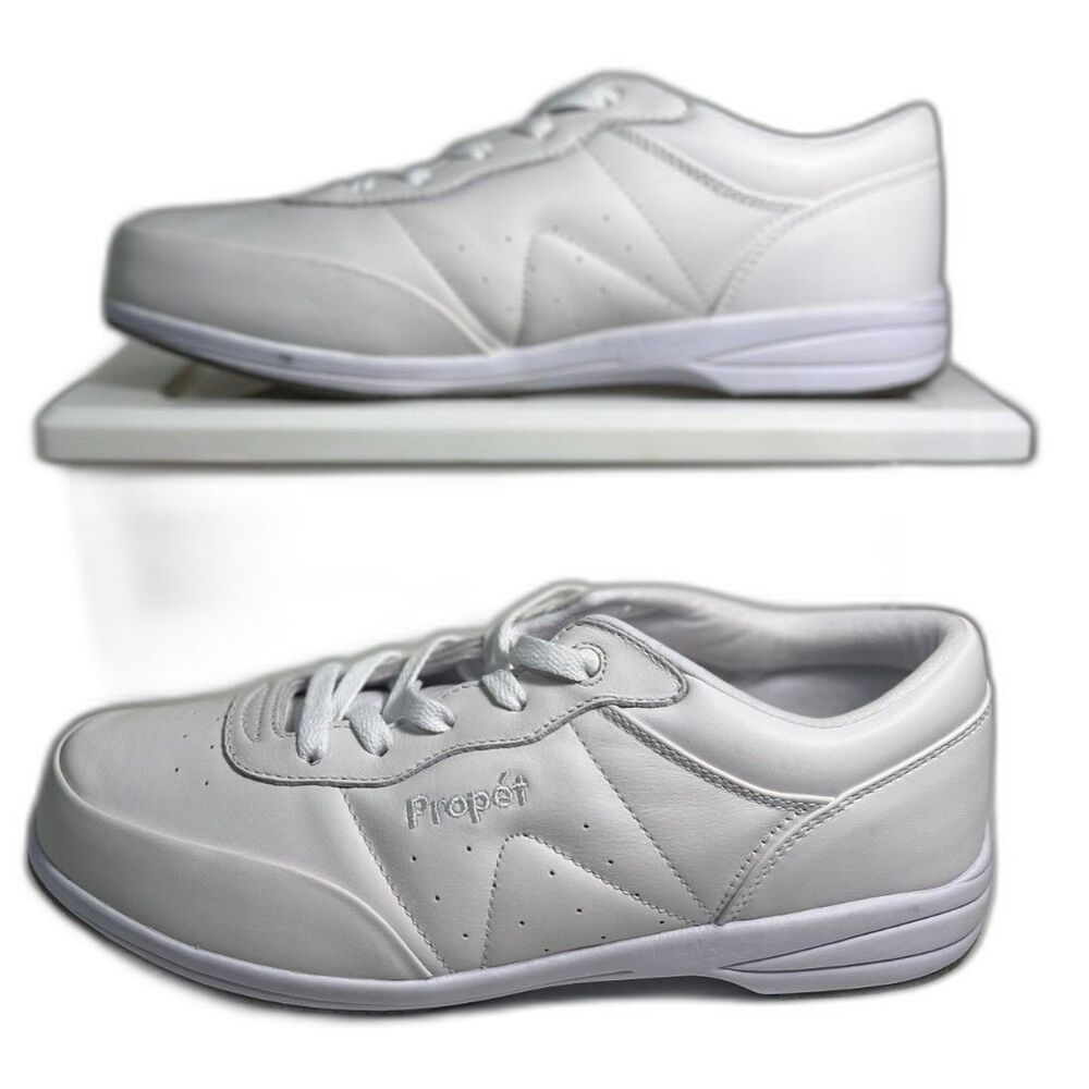 Propet Women's Washable White Leather Athletic Walking Shoes SZ 10-1/2 NEW